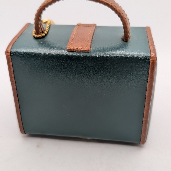 Wolf Designs Green and Brown Mini Jewelry Box Vintage - Picture 5 of 7